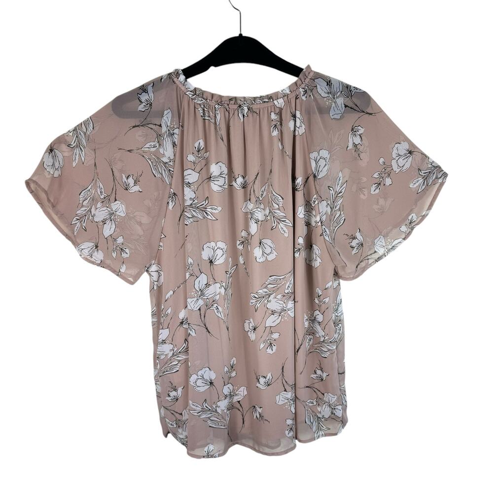 Tua Plus Mauve‎ White Floral Blouse 2X - Picture 2 of 6